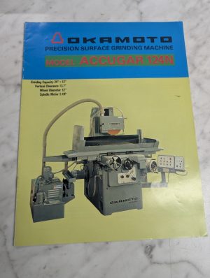 Omamoto Surface Grinding Machines Accugar 124N Sales Literature Information