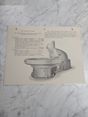 Fellows Information Instruction Literature Manual 100” Gear Shaper