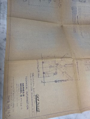 Armstrong Blum Series 8 Model M4 E6/S Marvel Band Saw Technical Print Diagram
