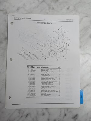 Cub Cadet Illustrated Parts List Manual For Model 284 Triple Rear Bagger