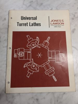Jones & Lamson Universal Turret Lathes Sales Literature Brochure Catalog Info