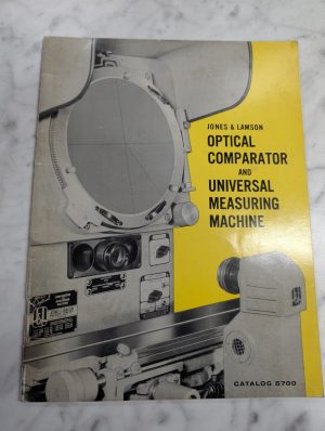 Jones & Lamson Optical Comparitor Brochure Literature Catalog Information