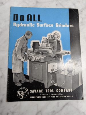 Doall Hydraulic Surface Grinders Savage Tool Sales Brochure Catalog Literature