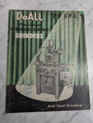 Doall Precision Hydraulic Surface Grinders Sales Brochure Catalog Literature