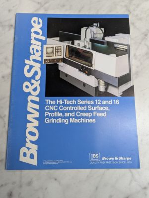 Brown & Sharpe Series 12 16 Cnc Surface Grinding Machine Center Brochure 1985