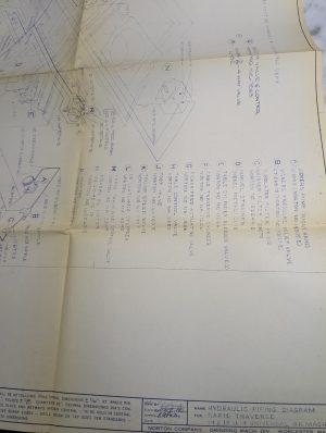 Norton Hydraulic Piping Schematic Rapid Traverse 14 18 U-4 Grinding Machine 1957