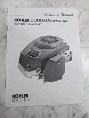 Kohler Engine Operators Owners Manual Model Courage Sv470-620 Veritcal