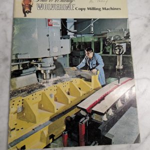 Pratt & Whitney Wolverine Copy Milling Machine Sales Brochure Catalog Literature