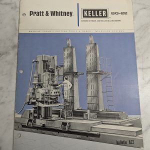 Pratt & Whitney Keller Bg-22 Auto Tracer-Controlled Milling Machine Literature