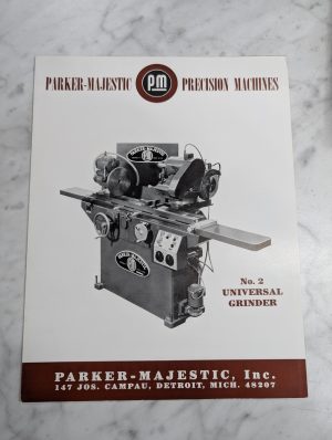 Parker Majestic Sales Brochure Literature Information #2 Universal Grinder