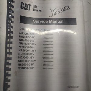 Caterpillar Nr3000 3500 4000 4500 Nd2500 36V Cat Lift Trucks Fork Service Manual