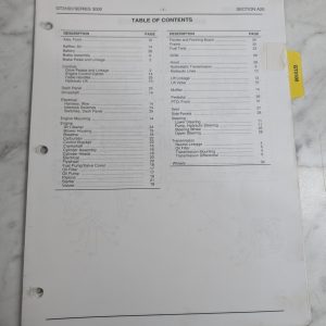 Cub Cadet Illustrated Parts List Manual Gt3100 3000 Series Tractor Section A20