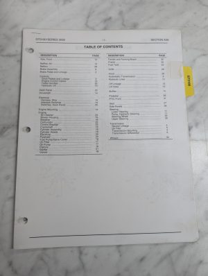 Cub Cadet Illustrated Parts List Manual Gt3100 3000 Series Tractor Section A20