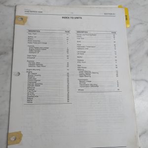 Cub Cadet Illustrated Parts List Manual 3165 3000 Series Tractor Section A1