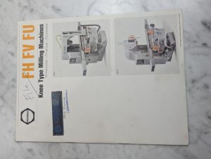 Wener Fh Fv Fu Knee Type Milling Machines Sales Brochure Literaure Information