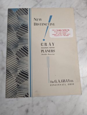 Gray Planers Sales Information Brochure Catalog Literature Double Housing