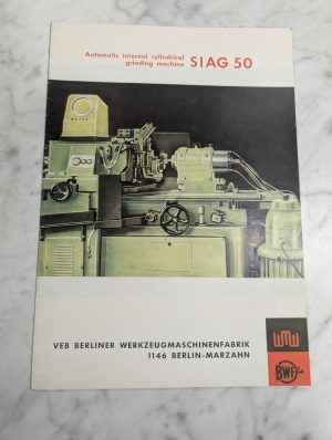 Wmw Auto Internal Cylidrical Grinding Machine Siag 50 Sales Brochure Catalog