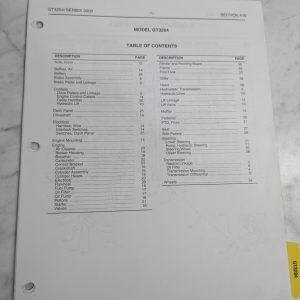 Cub Cadet Illustrated Parts List Manual Gt3204 3000 Series Tractor Section A18