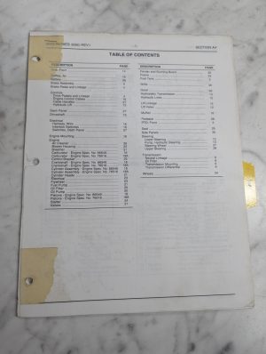 Cub Cadet Illustrated Parts List Manual 3225 3000 Series Tractor Section A4