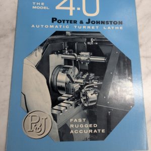 Potter & Johnston Automatic Turret Lathe 4-U Model Sales Brochure Literature