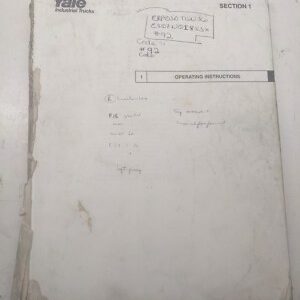 Yale Maintenance Manual Erp 030-040 Tfn Service Fork Lift Truck **Missing Covers