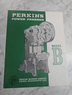 Perkins Sales Literature Brochure Information Machine Power Press Model B
