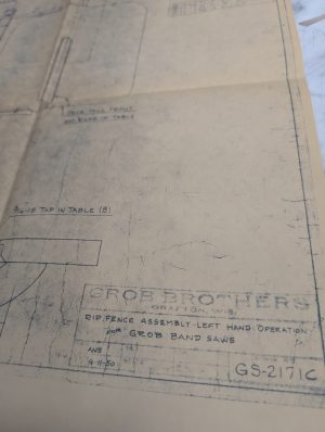 Grob Brothers Rip Fence Assembly-Left Hand Operation – Band Saw Gs-2171C