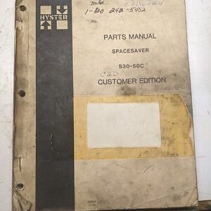 Hyster Parts Parts Manual List Book Spacesaver S30-50C Fork Lift Truck 1984