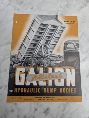 Galion Sales Literature Brochure #848 Allsteel Gh-60 Hydraulic Dump Bodies