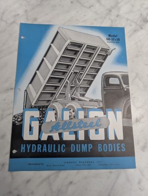 Galion Sales Literature Brochure #647 Allsteel Gh-57 58 Hydraulic Dump Bodies