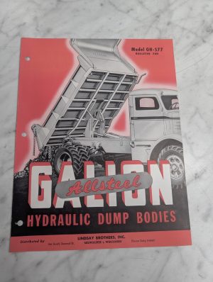 Galion Sales Literature Brochure #749 Allsteel Gh-577 Hydraulic Dump Bodies