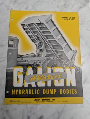 Galion Sales Literature Brochure #547 Allsteel Gh-576 Hydraulic Dump Bodies