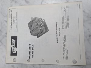 Dana Chelsea Repair/Service Parts List Catalog Manual Model 2635 Gear Box 1972