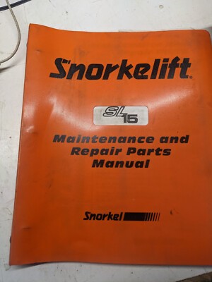Snorkelift Sl-15 Operation Maintenance Repair Parts Manual Wildcat 1998
