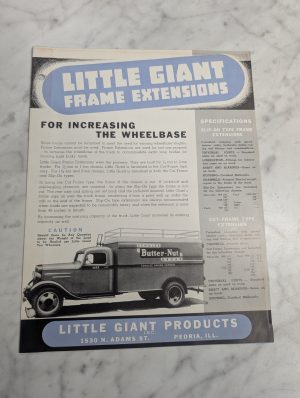 Little Giant Frame Extensions Truck Sales Literature Brochure Information