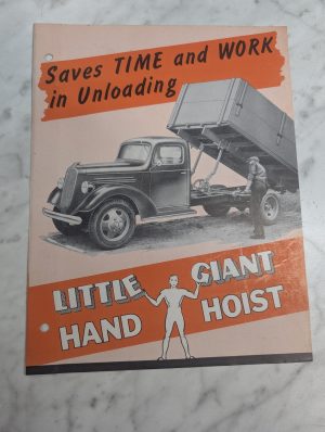Little Giant Hand Hoist Truck Sales Literature Brochure Information