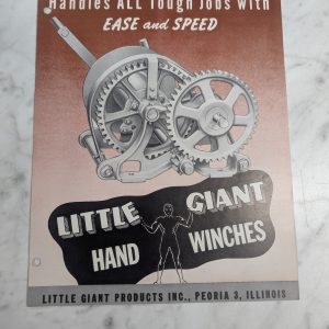 Little Giant Hand Winches Truck Sales Literature Brochure Information