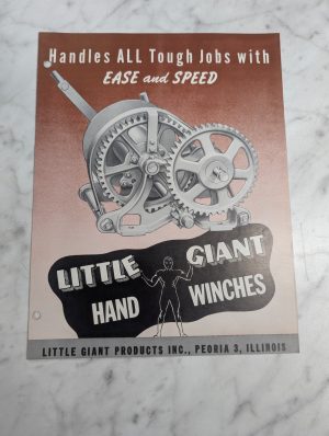Little Giant Hand Winches Truck Sales Literature Brochure Information