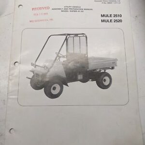 Kawasaki Mule 2510 2520 Kaf620-A1/B1 Utv Utility Vehicle Assembly Manual 1992