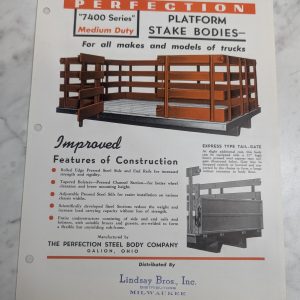 Perfection 7400 Series Truck Stake Body Sales Information Literature Brochure
