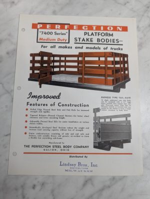 Perfection 7400 Series Truck Stake Body Sales Information Literature Brochure