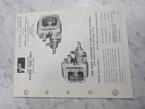 Chelsea Dana Service/Repair Parts List Catalog Manual S35-S37 Series Pto 1964