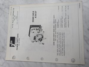 Chelsea Dana Service/Repair Parts List Catalog Manual A2627 Gear Box Model 1972