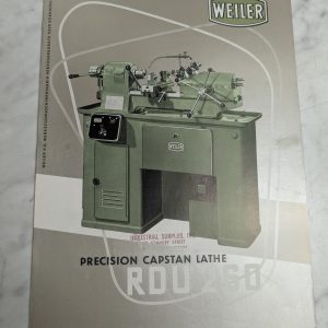 Weiler Rdu 260 Precision Capstan Lathe Sales Brochure Literature Information