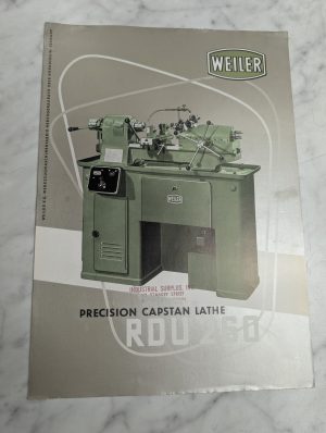 Weiler Rdu 260 Precision Capstan Lathe Sales Brochure Literature Information