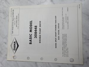 Dana Chelsea Repair/Service Parts List Catalog Manual Model 308448 Pto 1973