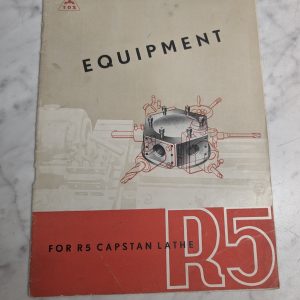 Tos Equipment Sales Literature Brochure Catalog R5 Capstan Lathes