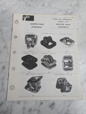 Chelsea Dana Adapter Gear Assemblies Parts List Book Catalog Manual 1970