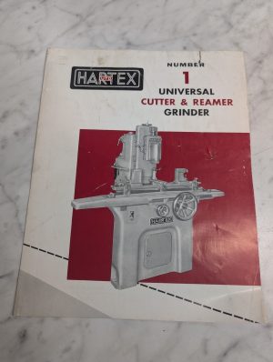 Hartex Utd #1 Universal Cutter Reamer Grinder Sales Info Literature Brochure