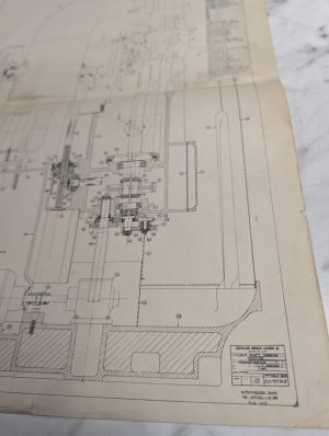 Cleveland Axle Shaft Hobbing Machine 135 140A Assembly Print Diagram Drawing